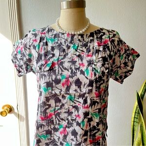 Vintage 80’s 2 Piece Japanese Cotton Skirt & Blouse Set•Sz M